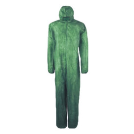 Combinaison TNT PP Capuche et Fermeture Eclair Taille XXL Vert (50 Utés)