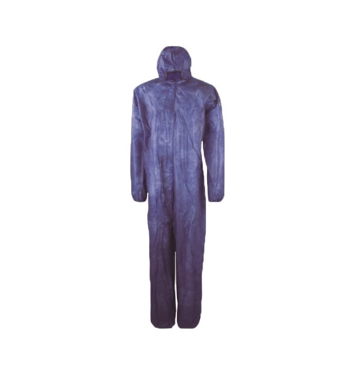Combinaison TNT PP Capuche et Fermeture Eclair Taille XL Bleu (50 Utés) Combinaison TNT PP Capuche et Fermeture Eclair Taille XL Bleu (50 Utés)