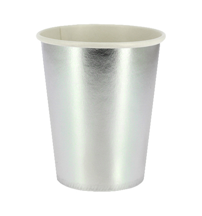 Gobelet Carton Argent 9Oz/240ml "Party" (10 Unités) Gobelet Carton Argent 9Oz/240ml "Party" (10 Unités)