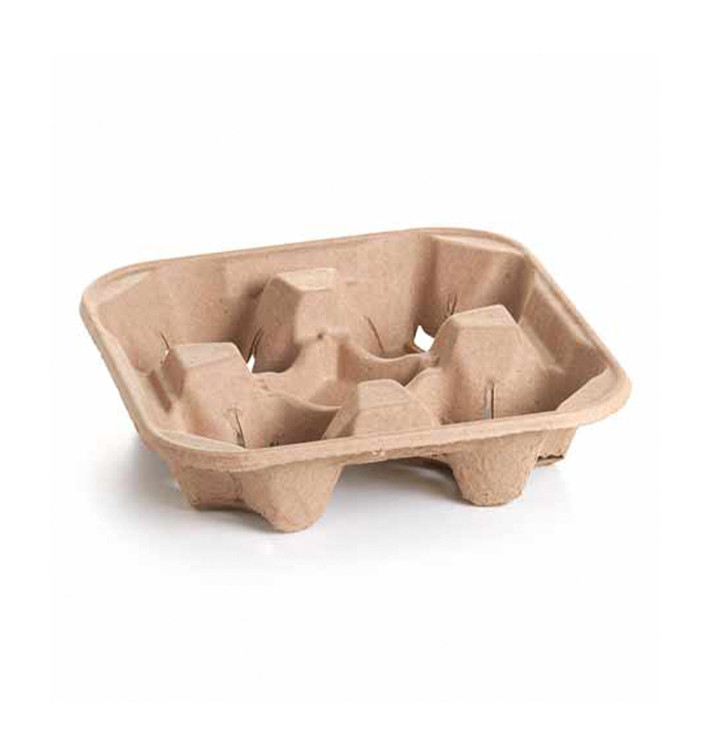 Porte Gobelets Carton pour 4 Verres (75 Utés) Porte Gobelets Carton pour 4 Verres (75 Utés)