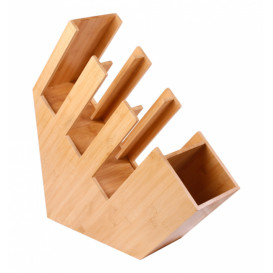 Organisateur Gobelet, Couvercle, Paille Bambou 14x50x50cm (1 Uté)