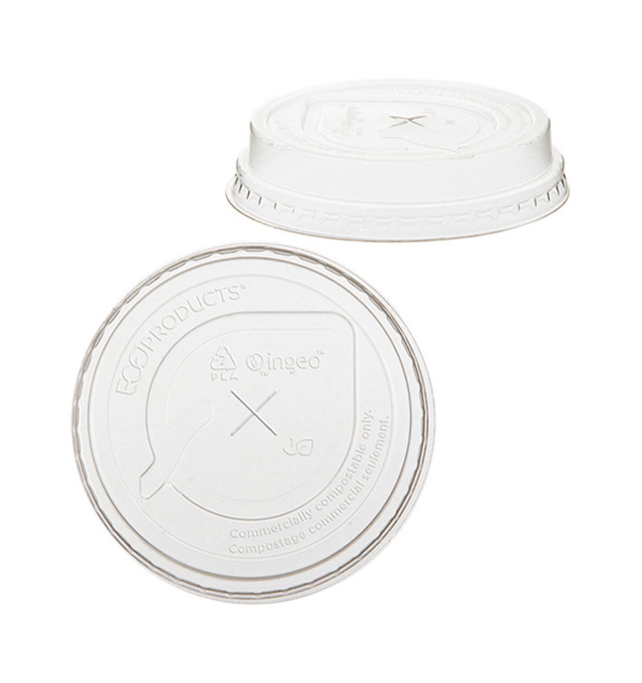 Couvercle Perforé PLA Gobelet Amidon de Maïs 205,295ml (50 Utés) Couvercle Perforé PLA Gobelet Amidon de Maïs 205,295ml (50 Utés)