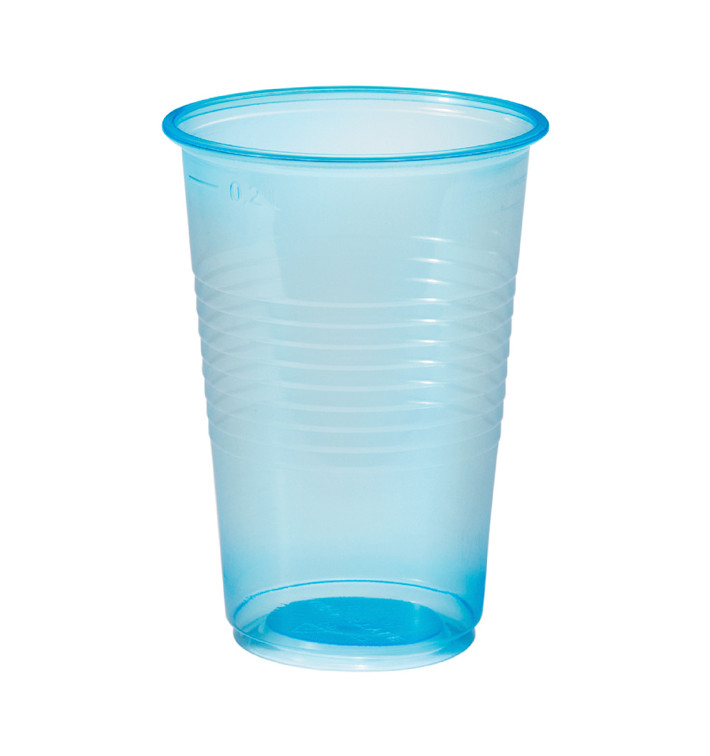 Gobelet Plastique PP Bleu Transp. 230ml (100 Unités) Gobelet Plastique PP Bleu Transp. 230ml (100 Unités)