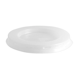 Couvercle Plastique PS pour Gobelet 300ml Ø7,7cm (100 Unités)