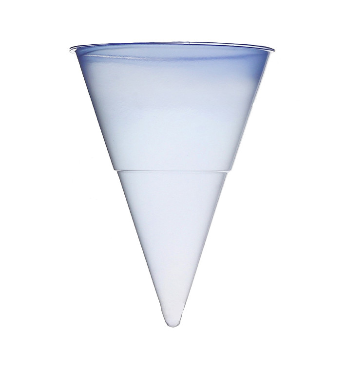 Cône bleuté en Plastique 115ml (200 Unités) Cône bleuté en Plastique 115ml (200 Unités)