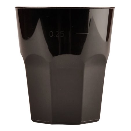 Verre Plastique à Cocktail Noir PP Ø84mm 350ml (20 Unités)