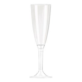 Flûte à Champagne Pied Transparent 100ml (10 Unités)