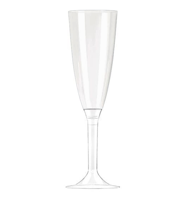 Flûte à Champagne Pied Transparent 100ml (100 Unités)