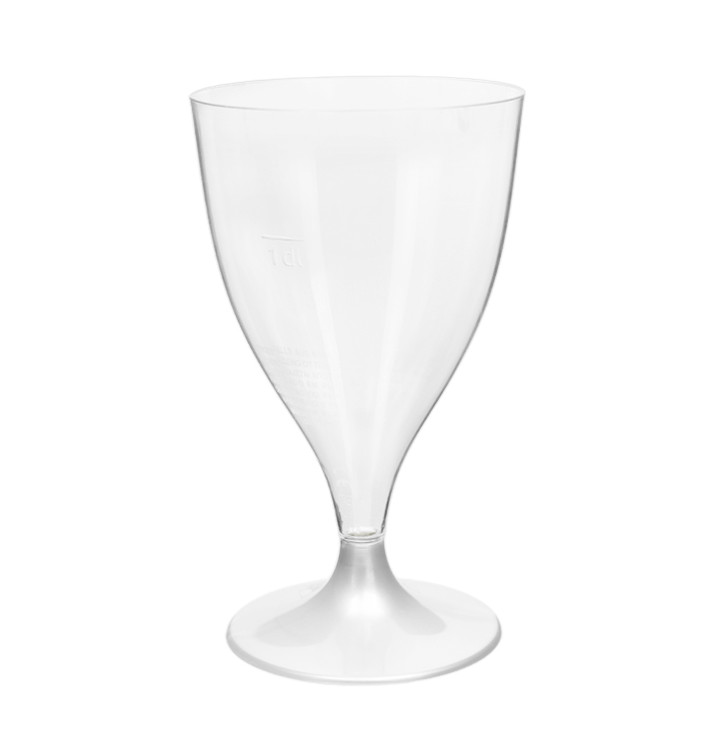 Flûte Plastique Vin Pied Blanc 200ml 2P (400 Utés) Flûte Plastique Vin Pied Blanc 200ml 2P (400 Utés)