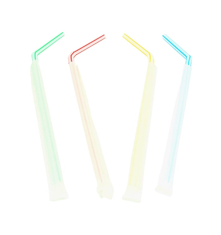 Pailles Flexibles Emballées Individuellement en Sachet Ø5mm 23cm (10.000 Utés) Pailles Flexibles Emballées Individuellement en Sachet Ø5mm 23cm (10.000 Utés)