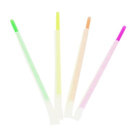 Pailles Emballées Fluorescentes  Ø6mm 20cm (1.000 Utés)