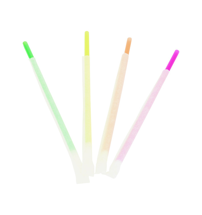 Pailles Emballées Fluorescentes Ø6mm 20cm (1.000 Utés) Pailles Emballées Fluorescentes Ø6mm 20cm (1.000 Utés)