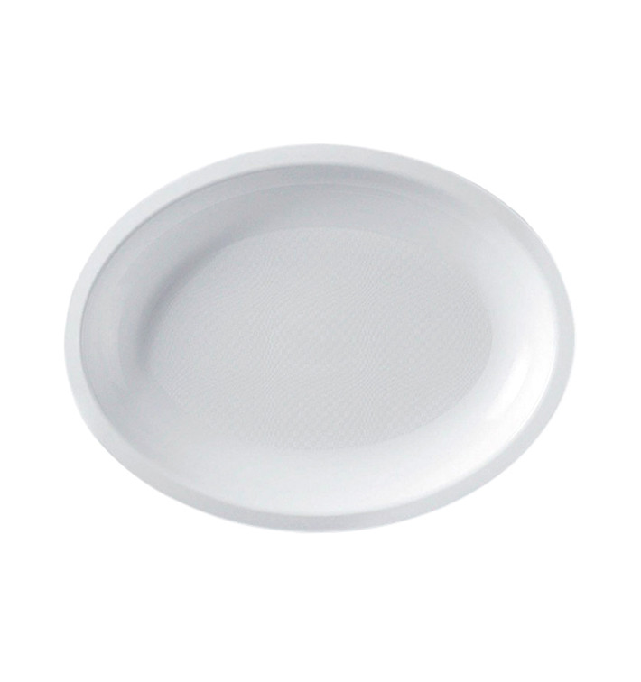 Plateau Plastique Réutilisable Ovale Blanc PP 255x190mm (600 Utés) Plateau Plastique Réutilisable Ovale Blanc PP 255x190mm (600 Utés)