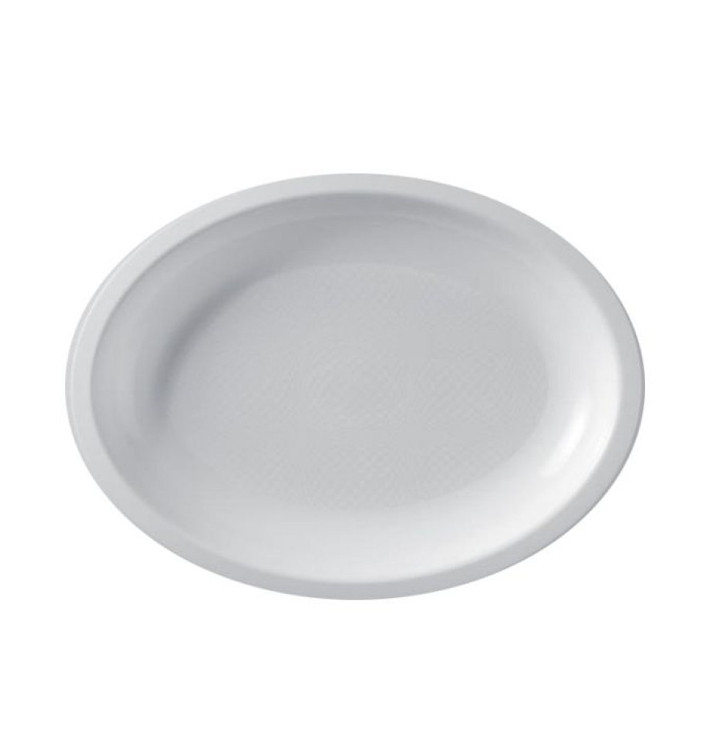 Plateau Plastique Réutilisable Ovale Blanc PP 315x220mm (300 Utés) Plateau Plastique Réutilisable Ovale Blanc PP 315x220mm (300 Utés)