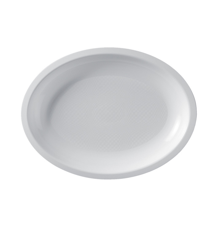 Plateau Plastique Réutilisable Ovale Blanc PP 255x190mm (50 Utés) Plateau Plastique Réutilisable Ovale Blanc PP 255x190mm (50 Utés)