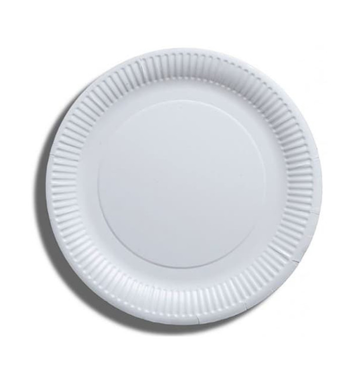 Assiette en Papier Blanc Biodégradable Ø23cm (100 Utés) Assiette en Papier Blanc Biodégradable Ø23cm (100 Utés)