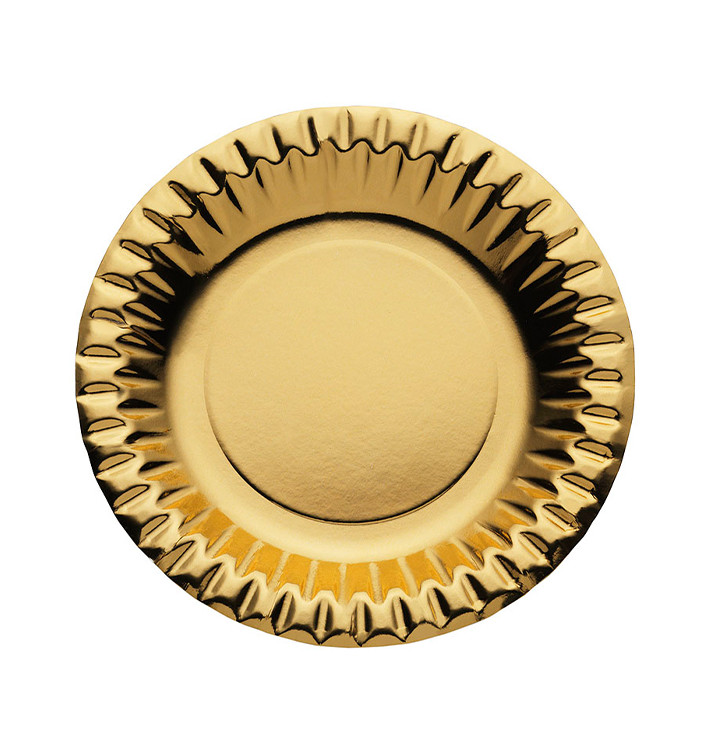 Assiette ronde Carton "Party" Or Ø180mm (300 Unités) Assiette ronde Carton "Party" Or Ø180mm (300 Unités)