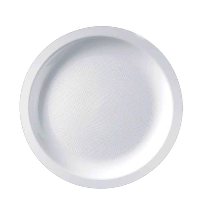 Assiette Plastique Réutilisable Plate Blanc PP Ø185mm (600 Utés) Assiette Plastique Réutilisable Plate Blanc PP Ø185mm (600 Utés)