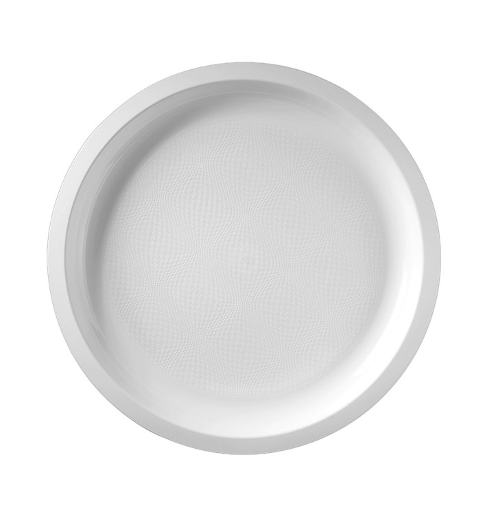 Assiette Plastique Réutilisable Blanc PP Ø290mm (25 Utés)