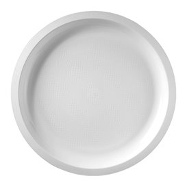 Assiette Plastique Réutilisable Blanc PP Ø290mm (300 Utés)