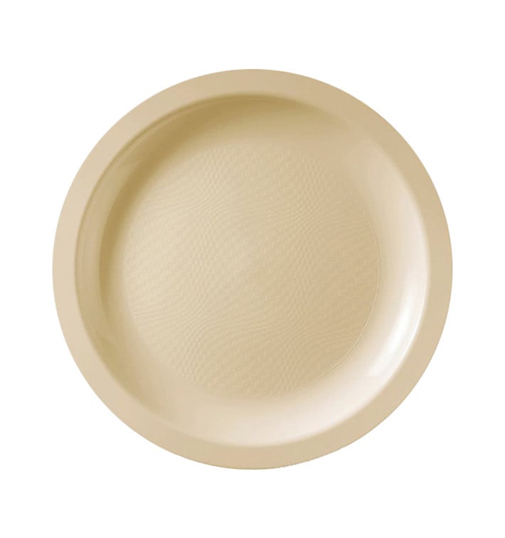 Assiette Plastique Réutilisable Plate Crème PP Ø185mm (50 Utés) Assiette Plastique Réutilisable Plate Crème PP Ø185mm (50 Utés)