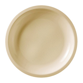 Assiette Plastique Réutilisable Plate Crème PP Ø220mm (600 Utés)