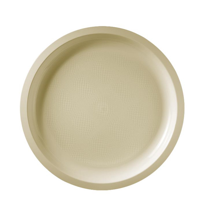 Assiette Plastique Réutilisable Creme PP Ø290mm (25 Utés)