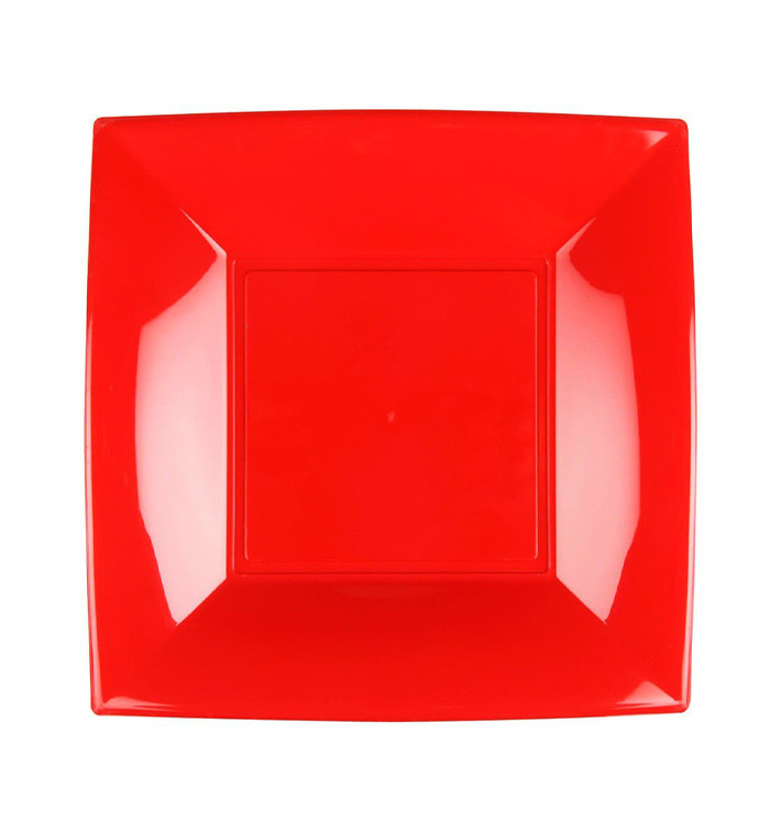 Assiette Plastique Réutilisable Plate Rouge PP 180mm (300 Utés) Assiette Plastique Réutilisable Plate Rouge PP 180mm (300 Utés)