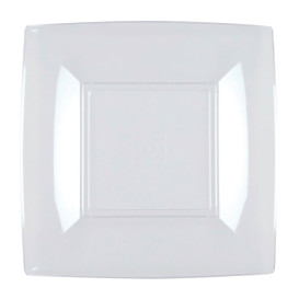 Assiette Plastique Réutilisable Plate Transp. PS 180mm (300 Utés)