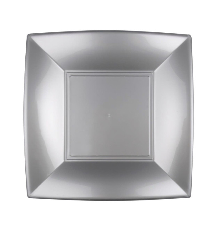 Assiette Plastique Réutilisable Plate Grise PP 180mm (25 Utés) Assiette Plastique Réutilisable Plate Grise PP 180mm (25 Utés)