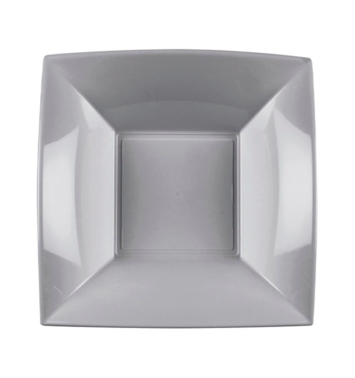 Assiette Plastique Réutilisable Creuse Gris PP 180mm (25 Utés) Assiette Plastique Réutilisable Creuse Gris PP 180mm (25 Utés)