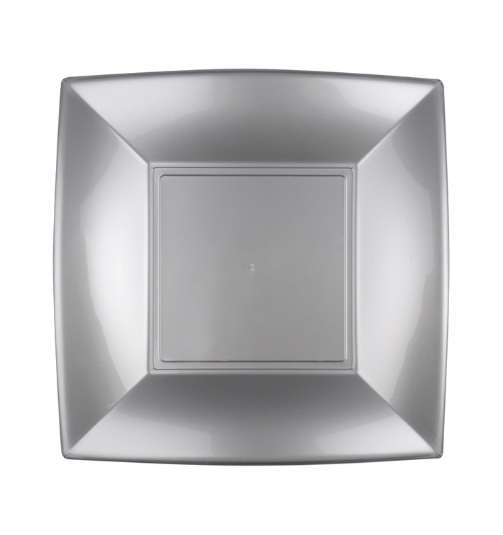 Assiette Plastique Réutilisable Plate Gris PP 230mm (25 Utés) Assiette Plastique Réutilisable Plate Gris PP 230mm (25 Utés)