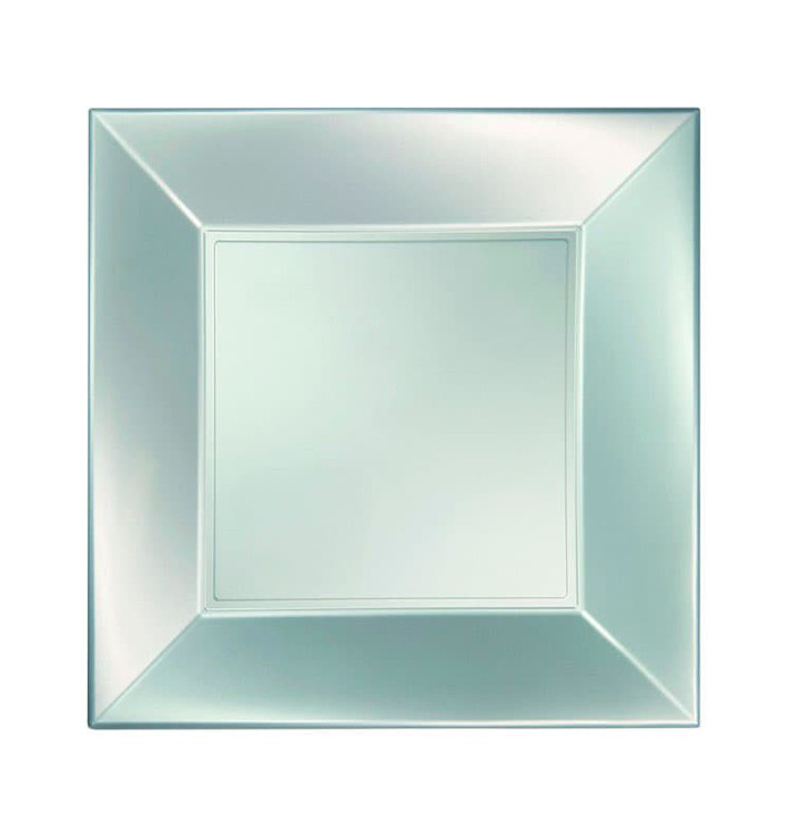 Assiette Plastique Réutilisable Plate Argenté Pearl PP180mm (25 Utés) Assiette Plastique Réutilisable Plate Argenté Pearl PP180mm (25 Utés)