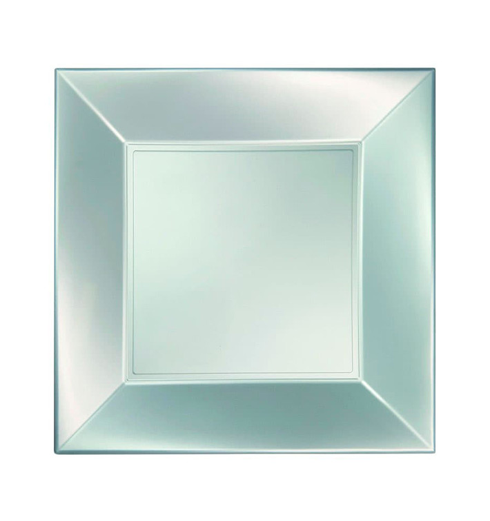 Assiette Plastique Réutilisable Plate Argent Pearl PP 230mm (25 Utés) Assiette Plastique Réutilisable Plate Argent Pearl PP 230mm (25 Utés)