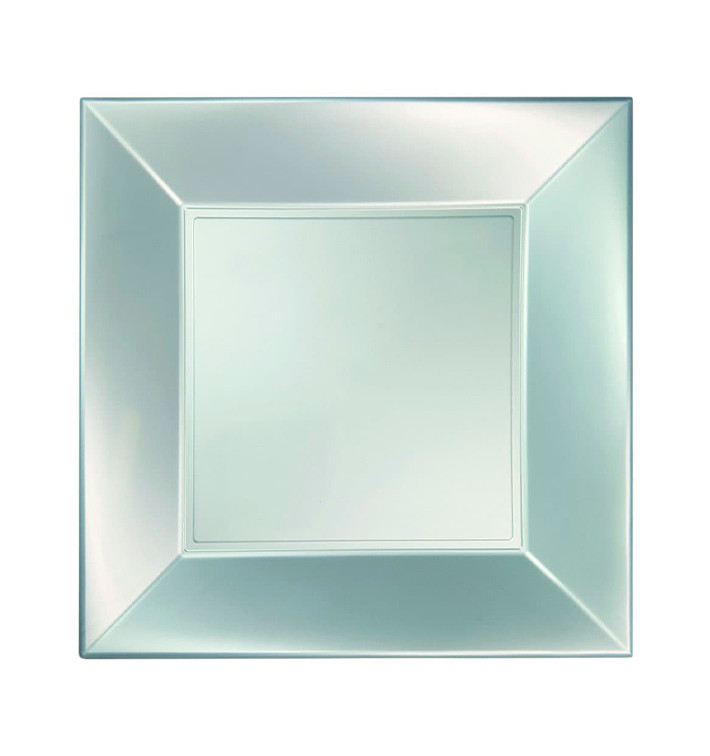 Assiette Plastique Réutilisable Plate Argent Pearl PP 290mm (144 Utés) Assiette Plastique Réutilisable Plate Argent Pearl PP 290mm (144 Utés)