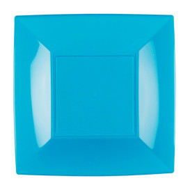 Assiette Plastique Réutilisable Plate Turquoise PP 230mm (25 Utés)