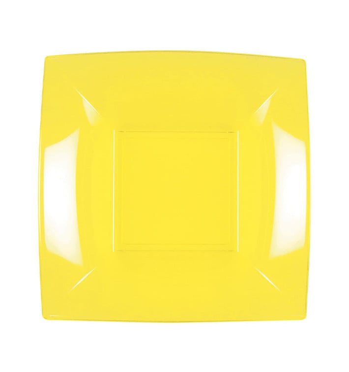 Assiette Plastique Réutilisable Creuse Jaune PP 180mm (25 Utés) Assiette Plastique Réutilisable Creuse Jaune PP 180mm (25 Utés)