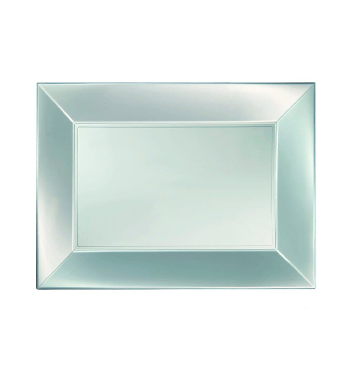 Plateau Plastique Argenté Nice Pearl PP 280x190mm (12 Utés) Plateau Plastique Argenté Nice Pearl PP 280x190mm (12 Utés)