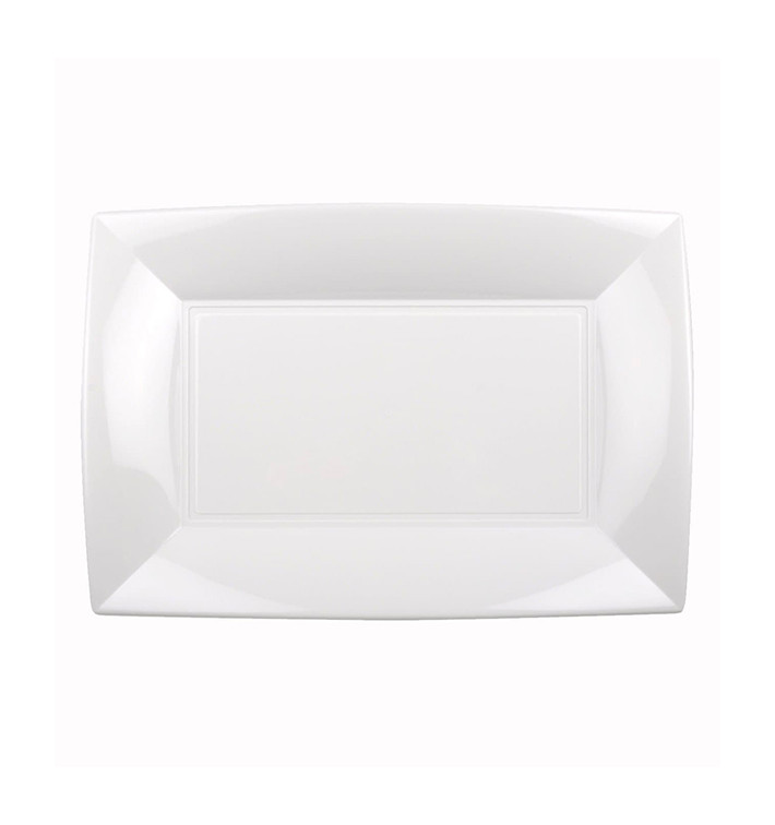Plateau Plastique Blanc Nice PP 280x190mm (12 Utés) Plateau Plastique Blanc Nice PP 280x190mm (12 Utés)