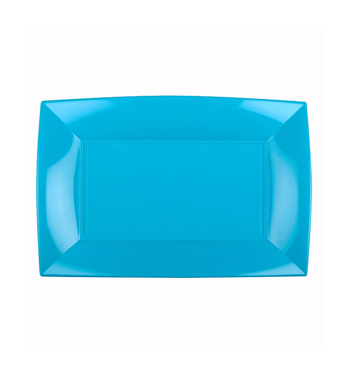 Plateau Plastique Turquoise Nice PP 280x190mm (240 Utés)