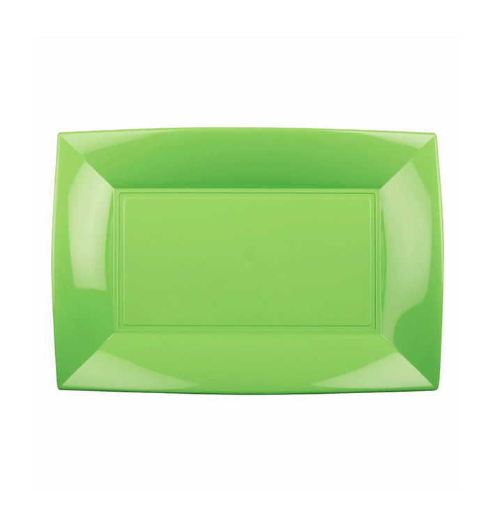 Plateau Plastique Vert citron Nice PP 280x190mm (12 Utés) Plateau Plastique Vert citron Nice PP 280x190mm (12 Utés)