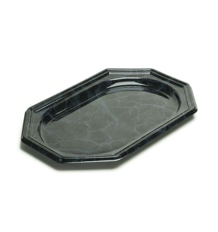Plateau en Plastique Octogonal Marbré 55x38 cm (5 Utés) Plateau en Plastique Octogonal Marbré 55x38 cm (5 Utés)