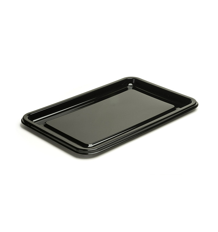 Plateau Plastique Rectangulaire Noir 46x30 cm (50 Utés) Plateau Plastique Rectangulaire Noir 46x30 cm (50 Utés)
