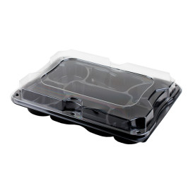 Plateau Plastique 7C avec Couvercle 35x24 cm (25 Utés)