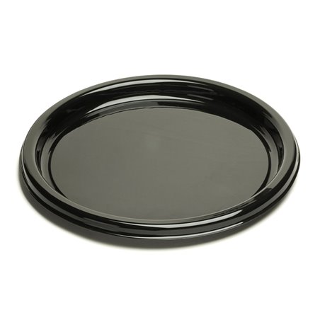 Assiette en Plastique Noire 26 cm (250 Utés)