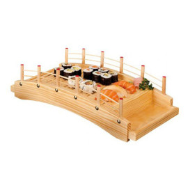 Pont en Bois pour Sushi 43x21,5x12,5cm (10 Utés)