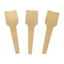 Petite Cuillère en Bois pour Glace 70mm (100 Unités)