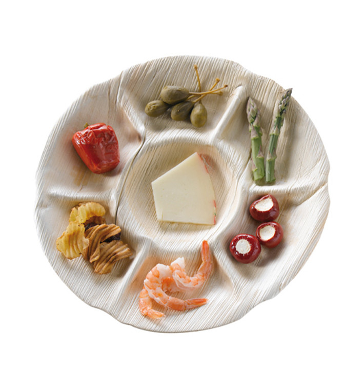 Assiette en Feuilles de Palmier 7C Ø29,5cm (10 Unités) Assiette en Feuilles de Palmier 7C Ø29,5cm (10 Unités)