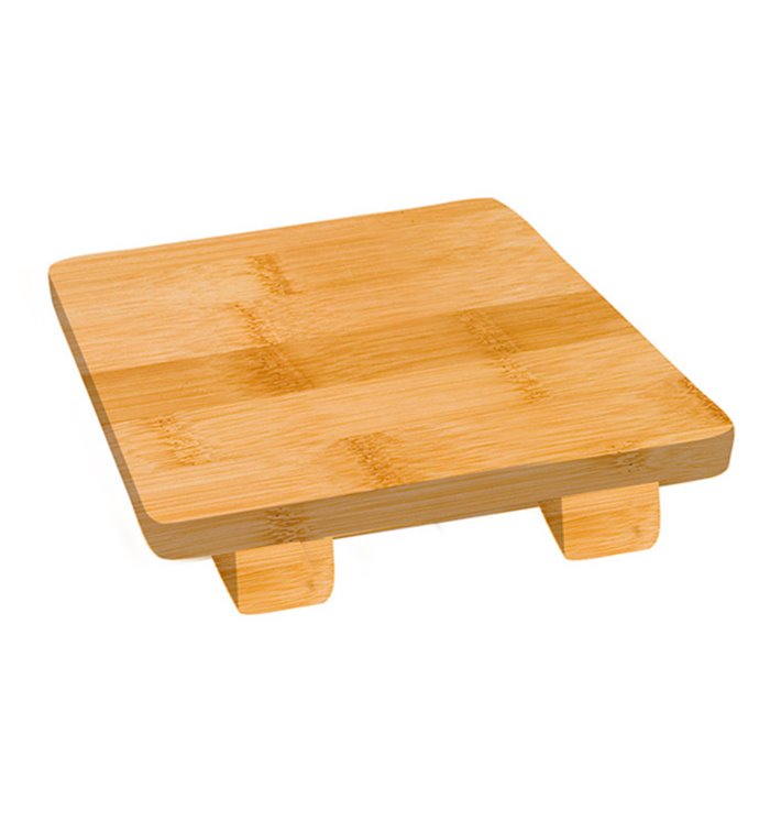 Base en Bambou Naturel pour Sushi 15x15x2,5cm (40 Utés) Base en Bambou Naturel pour Sushi 15x15x2,5cm (40 Utés)