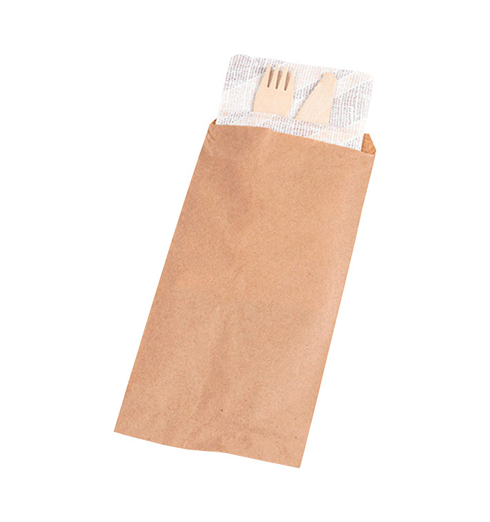 Enveloppe Porte-Couverts Kraft 9x24cm (1000 Utés) Enveloppe Porte-Couverts Kraft 9x24cm (1000 Utés)